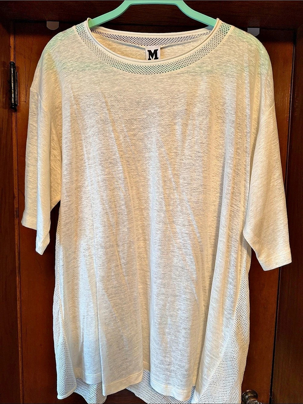 Missoni Mesh Short Sleeve Top in White Like New